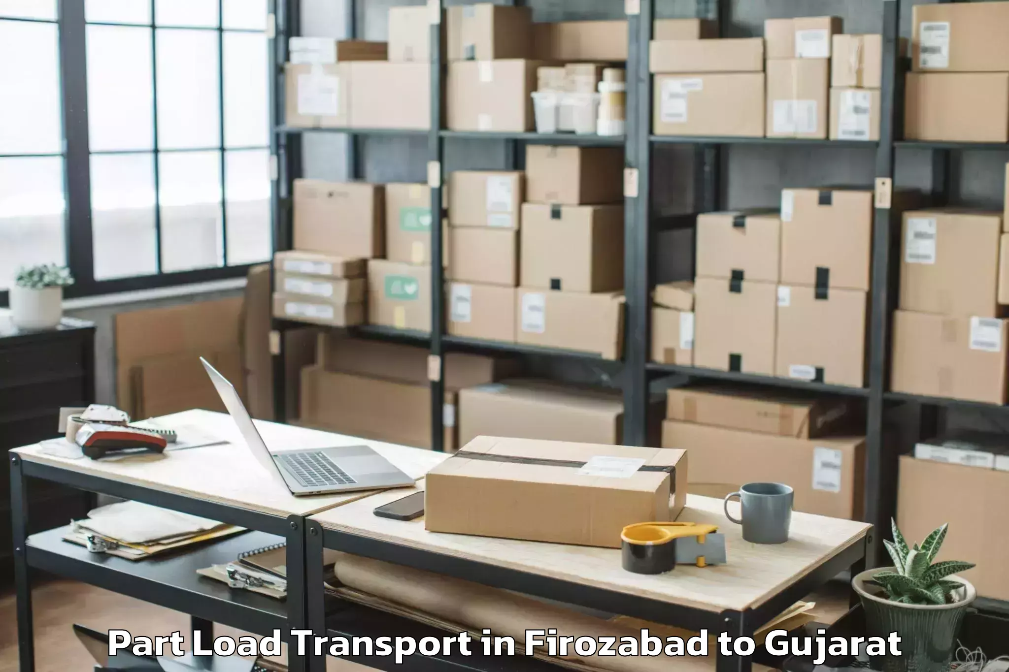 Leading Firozabad to Madhavpur Part Load Transport Provider